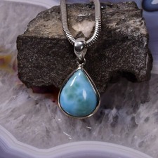 Larimar Anhänger, 925er Silber, Edelsteinanhänger (14805), Edelsteinschmuck