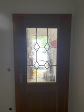 Türen mit Bleiverglasung Eiche Natur Massiv