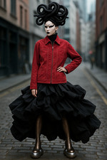 Vintage Wildlederjacke Rot