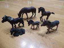 6 stück PLAHO Elastolin - Tiere, Pferde, Esel, Shetland Pony