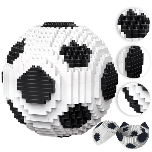 Baublock fußball modell - baublock, 3d