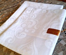 weiße Mako Damast Bettwäsche