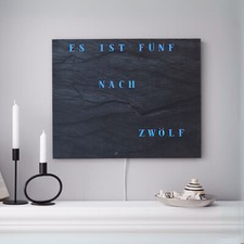 Bausatz WordClock Jupiter Schiefer Optik-  Bau dir deine Wortuhr - LED Wanduhr