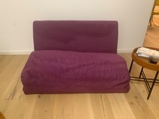 Kleines Schlafsofa Lounge Sofa Bett Couch Purple Fuchsia Aufklappbar