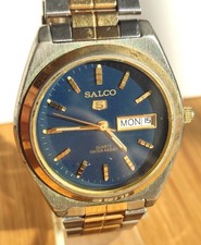Vintage SALCO 5, 80er Jahre, Herren, Datum, Seiko Klon