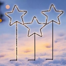 LED Garten Stecker 3 Sterne