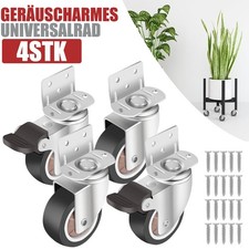 Transportrollen 4er Set Lenkrollen mit Feststeller Möbelrollen Bockrollen Rollen