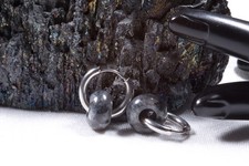 Edelstein Schwarzer Spektrolith Creolen