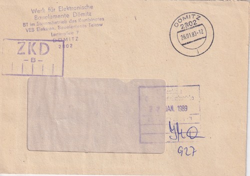 Ddr zkd behördenpost brief - behördenpost,