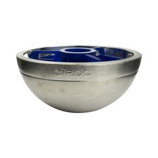 XXL Ciroc Vodka Kühler Blau Eis Box Bucket Bar Flaschen Metall Rund Silber blau 