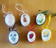 Deko Ostereier Handarbeit bestickt