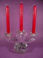 Alter Glas Leuchter Tafelleuchter Kerzenleuchter signiert Daum France 1950