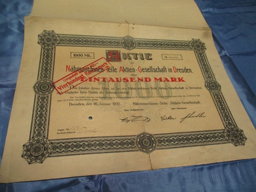 Historisches dokument 1922 - dokument,