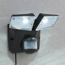 Solarleuchte Wandleuchte Solarstrahler LED Solarlampe Gartenleuchte Lindby grau