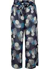 Strand 3/4-Hose Gr. 36 Blau Floral Damen Bermuda Sommerlicher Beach-Pants Neu