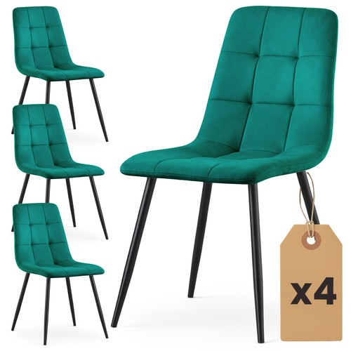 Velours polsterstuhl - 4x, velours-polsterstuhl