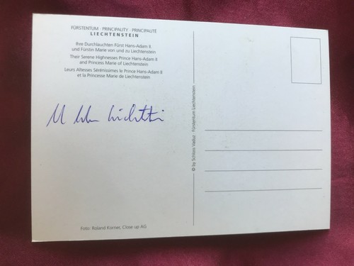 Autogramm fürst hans - fÜrst, hans-adam