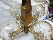 Alte Landhaus Deckenlampe,Holz/Messing Rustikal kronleuchter,VINTAGE,EINZIGARTIG