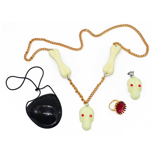 Pirat schmuck set augenklappe - pirat,