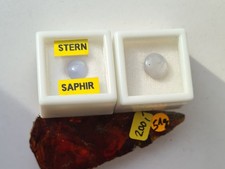 Sternsaphir "grau" Indien 3 ct - ca. (!) 7 x  8.3  mm - Ausverkaufspreis