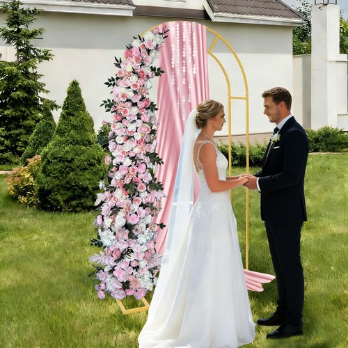 Open metal arch backdrop - metal,