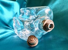 Glasflasche Dekanter Likör Flasche Glas Design Schnapsflasche Antik oder Vintage