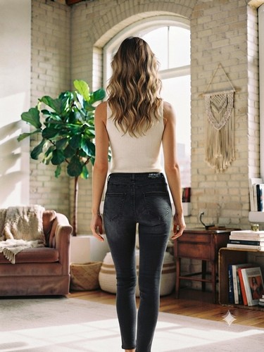 Schwarze skinny jeans - schwarze, |