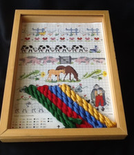 Siegrun Boss-Kulbe Kreuzstichmotive Stickvorlage 40 x 50 Aida Garn im Holzrahmen