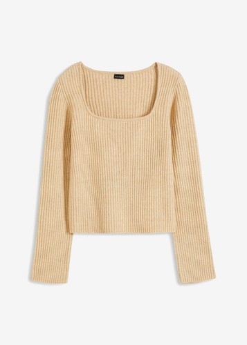 Pullover mit karree ausschnitt - pullover,