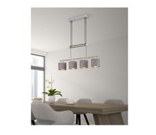 Liv & Bo LED Pendelleuchte Pendellampe Deckenlampe Metall Lampenschirm Grau E14