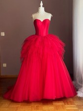 【NEU】Designer Abendkleid mit Flügeln & Schleppe | Brautball Ballkleid Abiball