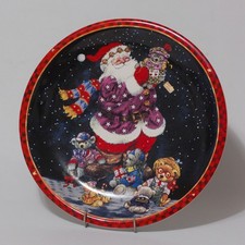 Weihnachtsteller Ø ca.  27,5 cm Zierteller Weihnachtsmann Teddybären Weihnachten