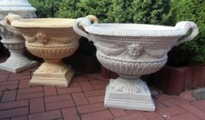 Blumenschale, Blumenkübel, Steinguss, 57 cm Skulpturen Pflanzschalen, Steinfigur