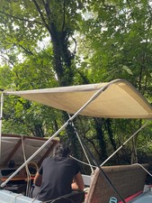 Bimini Sonnensegel | 1,73 x 1,55 x 1,50 | Beige | Aluminiumgestell | gebraucht