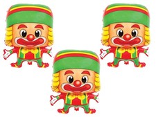 3x Folienballon Clown Helium