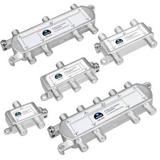 Verteiler Splitter SAT 5-2400MHz HD Erdungsklemme DVB-T2 tauglich 2 3 4 6 8 Fach