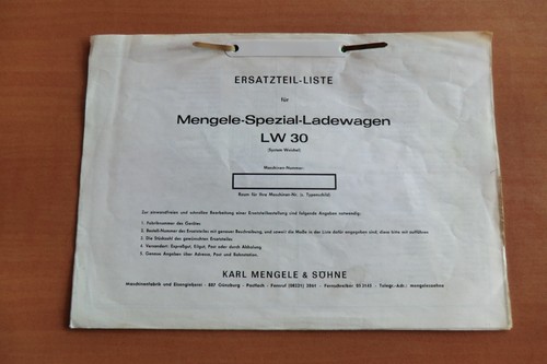 Ersatzteilliste mengele - ersatzteilliste,