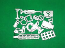 Prägeschablone Spritze Pflaster Medizin Stanzschablone Arztkoffer gute Besserung