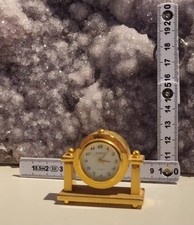 RAR  Dimpax Quartz  Miniatur Messing Uhren Sammler, Vintage goldene Kamin uhr