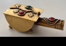 Antike kleine Dose mit Klappdeckel Für Schmück.