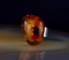 Ring Silber 835 Bernstein 16,5 mm Ostseeschmuck Vintage elegant & zeitlos schön