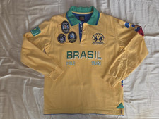 La Martina Polo Shirt Langarm Hemd Größe XL Brasilien Brasil Team Chantilly 2004