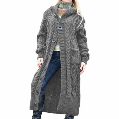 Damen mantel lang - lang, strickjacke