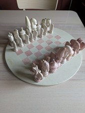 Schachbrett Vintage mit Speckstein Schachbrett Schachspiel