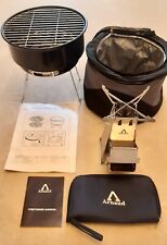  Tragbar Faltbare Raketenofen  Holzofen Kocher Camping Stove+Grill & Kühltasche!