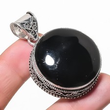 Schwarzer Onyx runde Form