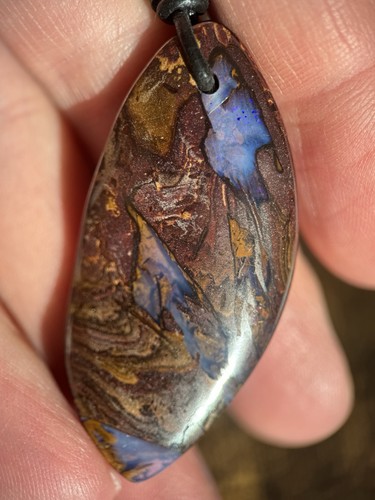 Boulder opal kette poliert - boulder,