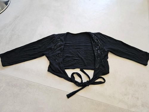 Bolero schwarz perlen - xs, 34