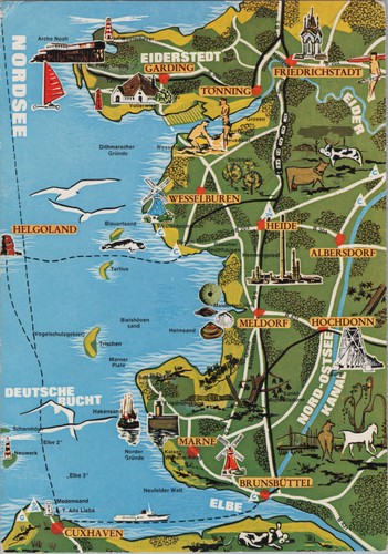 Ansichtskarte nordsee - ansichtskarte,