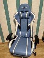 Gaming Stuhl Blau Weiß –